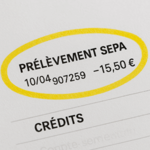 Prélèvement SEPA SPB sur relevé bancaire